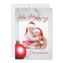 Be Merry Marble Holiday Card