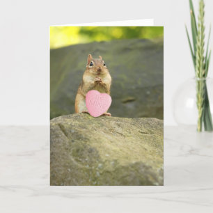 Tarjeta Festiva Be Mine Little Chipmunk