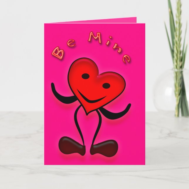 Tarjeta Festiva Be Mine Valentine Greeting Card (Anverso)