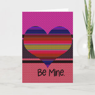 Tarjeta Festiva Be Mine Valentine Rainbow Heart Heart