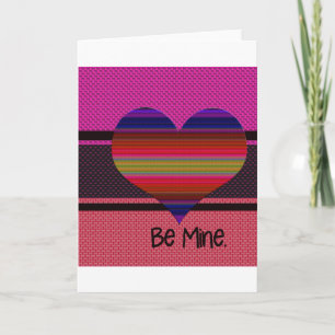 Tarjeta Festiva Be Mine Valentine Rainbow Heart Heart