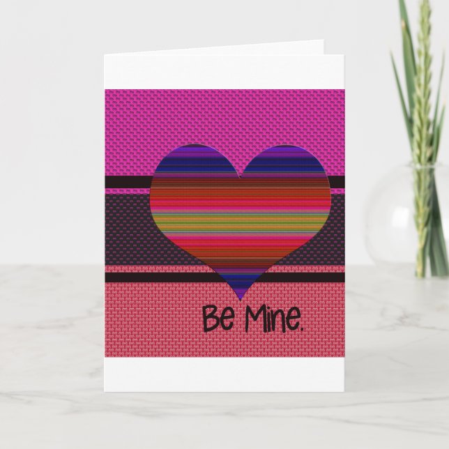 Tarjeta Festiva Be Mine Valentine Rainbow Heart Heart (Anverso)