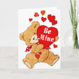 Tarjeta Festiva Be Mine Valentine Teddy