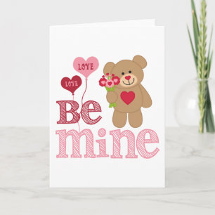 Tarjeta Festiva Be Mine Valentine Teddy