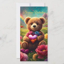 Tarjeta Festiva Be mine Valentine Teddy 1