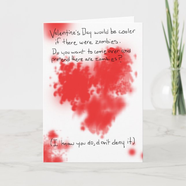 Tarjeta Festiva Be Mine, Zombie Valentine (Anverso)