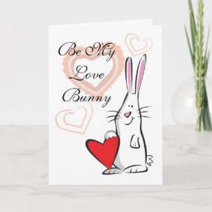 Tarjeta Festiva Be my Love Bunny Card