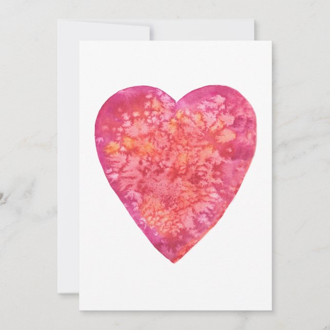 Tarjeta Festiva BE MY VALENTINE - pintura acuarela (Anverso)