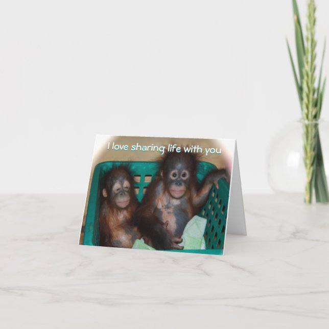 Tarjeta Festiva Be My Valentine Sweet Baby Animal Photo (Anverso)