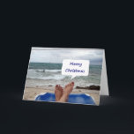 TARJETA FESTIVA BEACH LOUNGER DICE "FELIZ NAVIDAD"<br><div class="desc">Me encanta esta carta,  y espero que también lo hagas :)</div>