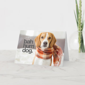 Tarjeta Festiva Beagle "Bah Hum Dog"