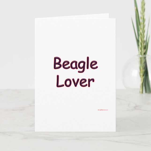 Tarjeta Festiva Beagle Lover (Anverso)