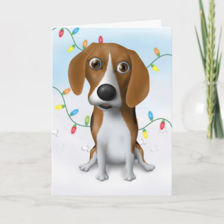 Tarjeta Festiva Beagle Navidades