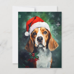 Tarjeta Festiva Beagle Navidades