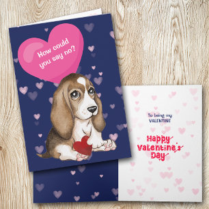 Tarjeta Festiva Beagle Puppy Cómo Puedes Decir No Valentine