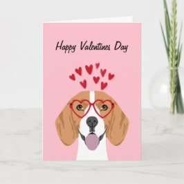 Tarjeta Festiva Beagle Valentines Dog Card - amor para los perros