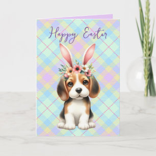 Tarjeta Festiva Beagle Watercolor Easter