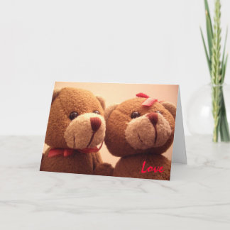Tarjeta Festiva Bear de amor