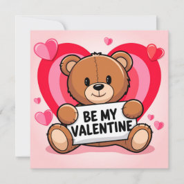 Tarjeta Festiva Bear hearts Be my Valentine