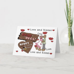 Tarjeta Festiva Bears Hugs