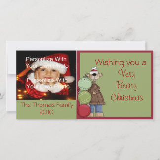 Tarjeta Festiva Beary Christmas Photo Card