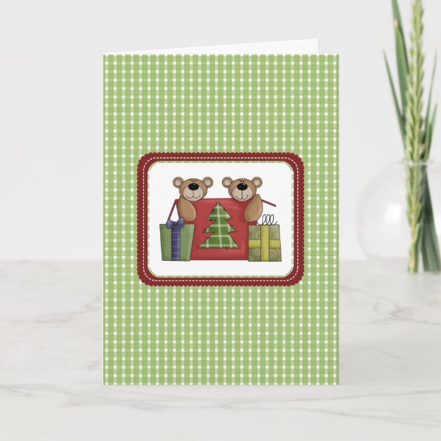 Tarjeta Festiva Beary Cute Navidades Cards (Anverso)