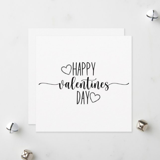 Tarjeta Festiva Beatifull minimalist editable valentine card (Anverso/Reverso In Situ)