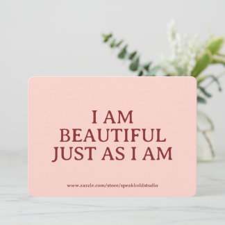Tarjeta Festiva Beautiful Affirmation Card – Custom Gift for Her