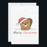 Tarjeta Festiva Beaver Christmas Snow Winter Animals Beaver<br><div class="desc">The beaver at Christmas with fairy lights. Funny animals with gifts and snow for the holidays. A sweet Christmas greeting. Beavers are cute animals and perfect for Christmas.</div>
