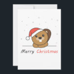 Tarjeta Festiva Beaver Christmas Snow Winter Animals Beaver<br><div class="desc">The beaver at Christmas with fairy lights. Funny animals with gifts and snow for the holidays. A sweet Christmas greeting. Beavers are cute animals and perfect for Christmas.</div>