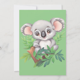 Tarjeta Festiva Bebé Adorable Koala Bear
