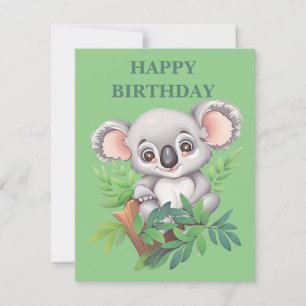 Tarjeta Festiva Bebé Adorable Koala Bear
