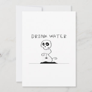 Tarjeta Festiva Bebe Agua - Come Bebe Y Sé Espeluznante Retro Clás