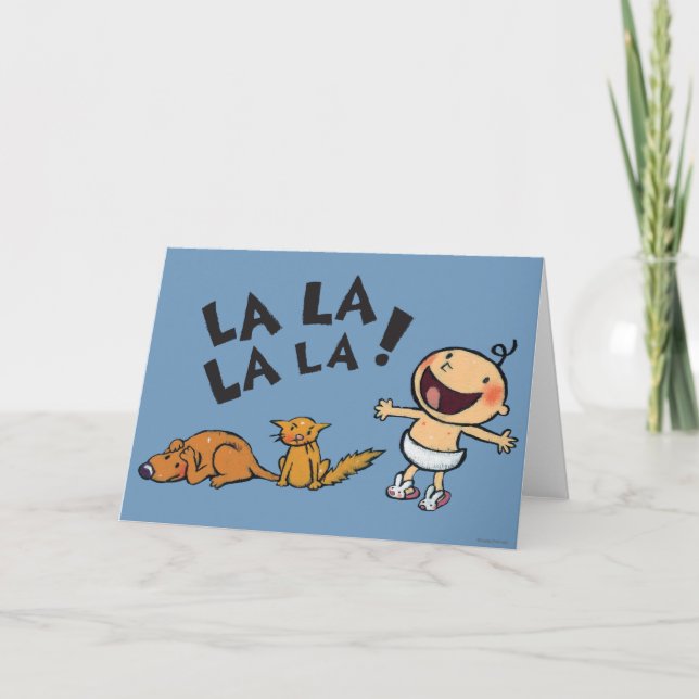 Tarjeta Festiva Bebé cantante de Leslie Patricelli con los (Anverso)