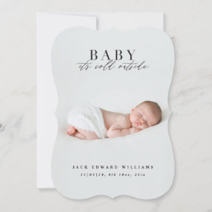 Tarjeta Festiva Bebé, hace frío afuera de la primera foto de Navid