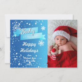 Tarjeta Festiva Bebé hace frío afuera Foto de vacaciones de Navida