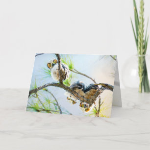 Tarjeta Festiva Bebé lindo Lechuzas en blanco todas las ocasiones