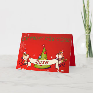 Tarjeta Festiva Bebé: mi primer Año Nuevo -