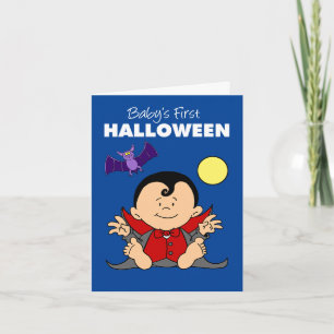 Tarjeta Festiva Bebé primer Chica de Halloween Personalizado Bruja