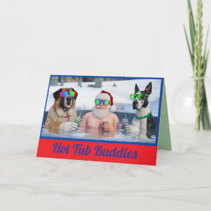 Tarjeta Festiva Bebés en la bañera de hidromasaje