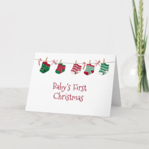 Tarjeta Festiva Bebés, primeros Navidades del bebé
