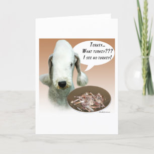 Tarjeta Festiva Bedlington Terrier Turquía