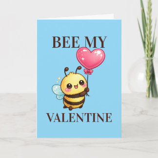 Tarjeta Festiva Bee be My Valentine Pun Humor