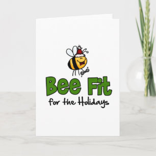 Tarjeta Festiva Bee Fit for the Holidays