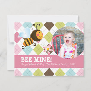 Tarjeta Festiva Bee Mine El día de San Valentín