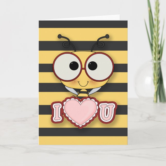 Tarjeta Festiva Bee My Love (Anverso)