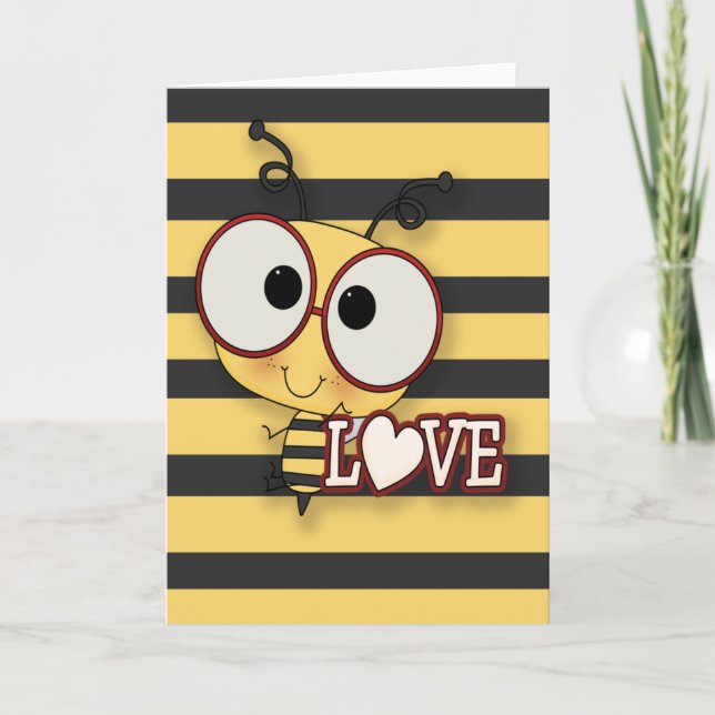 Tarjeta Festiva Bee My Love (Anverso)