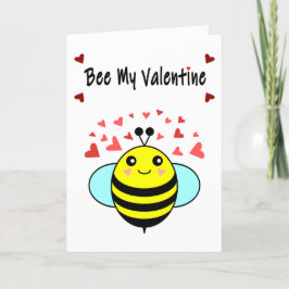 Tarjeta Festiva Bee My Valentine - El día de San Valentín Cute Bee
