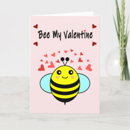 Tarjeta Festiva Bee My Valentine - El día de San Valentín Cute Bee