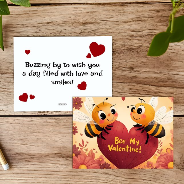 Tarjeta Festiva Bee My Valentine Kid Friendly Card (Subido por el creador)